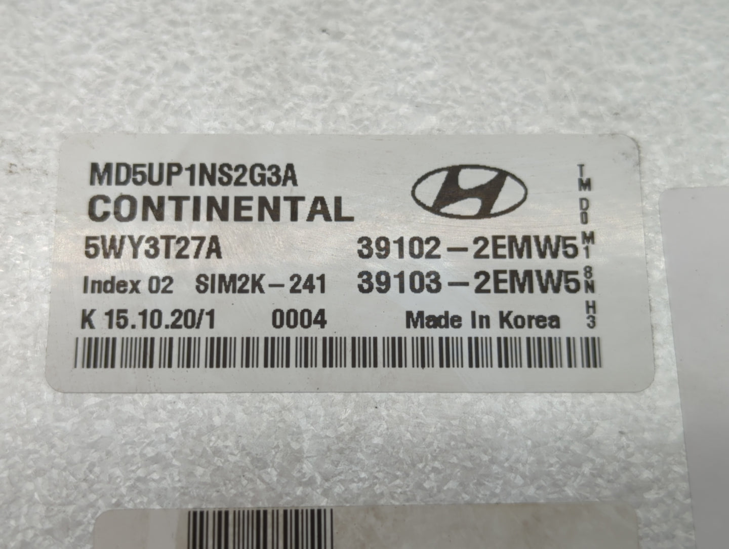 2014-2016 Hyundai Elantra PCM Engine Control Computer ECU ECM PCU OEM P/N:39102-2EMW5 39103-2EMW5 Fits Fits 2014 2015 2016 O