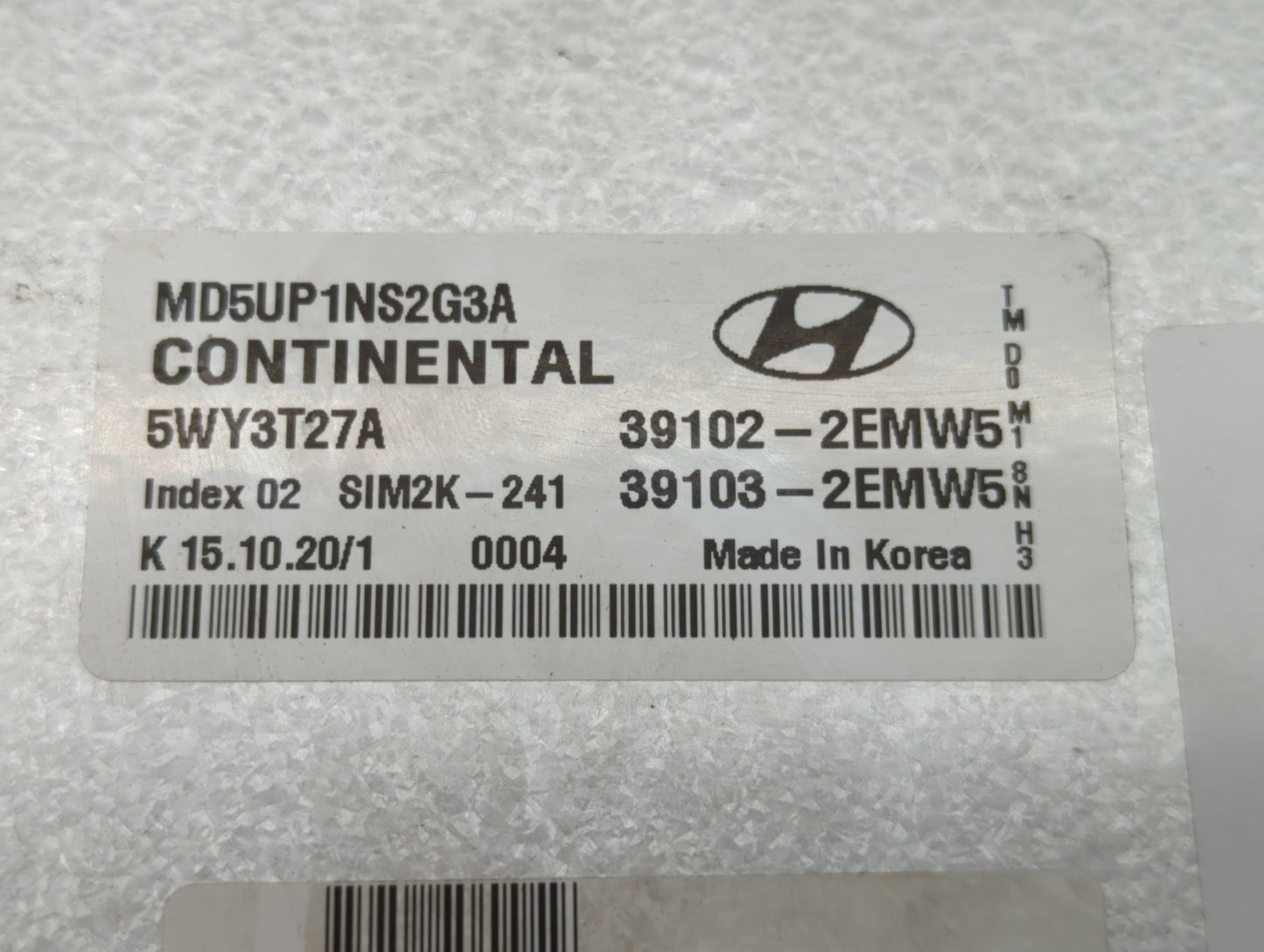 2014-2016 Hyundai Elantra PCM Engine Control Computer ECU ECM PCU OEM P/N:39102-2EMW5 39103-2EMW5 Fits Fits 2014 2015 2016 O