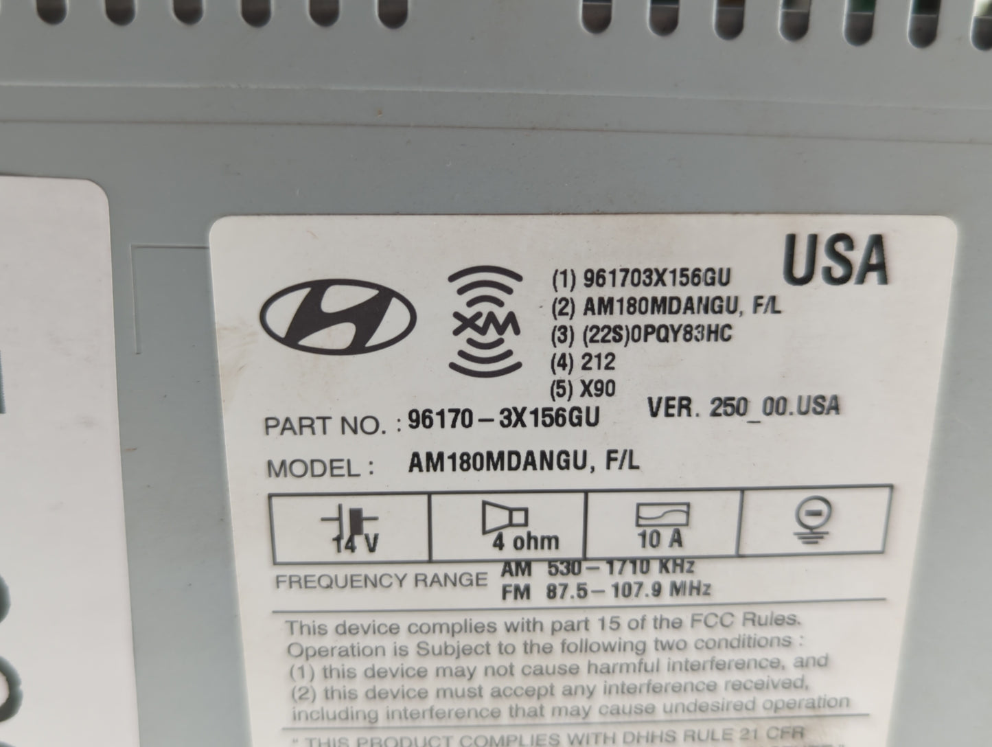 2014 Hyundai Elantra Am Fm Cd Player Radio Receiver - Oemusedautoparts1.com