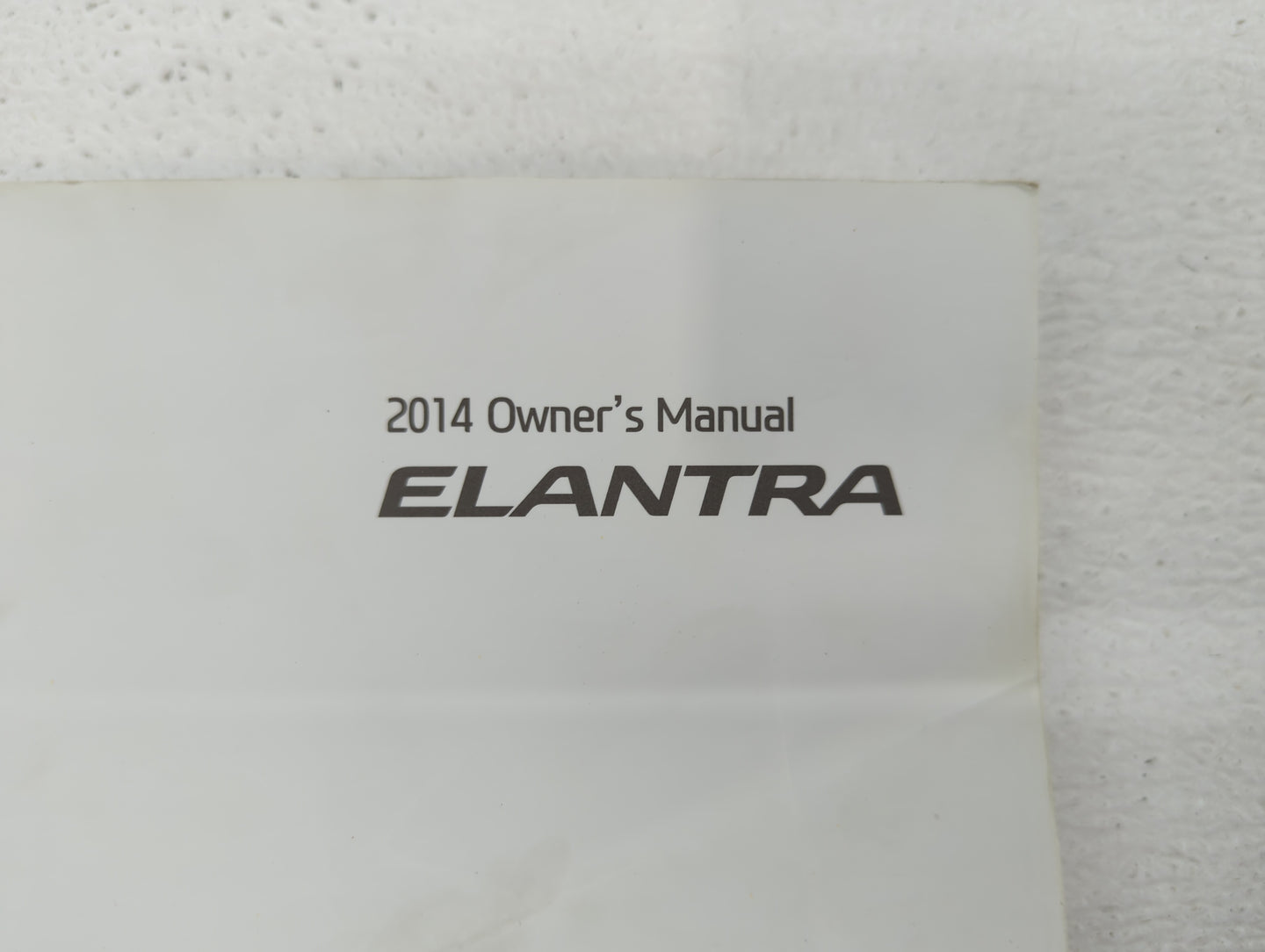 2014 Hyundai Elantra Owners Manual Book Guide OEM Used Auto Parts - Oemusedautoparts1.com