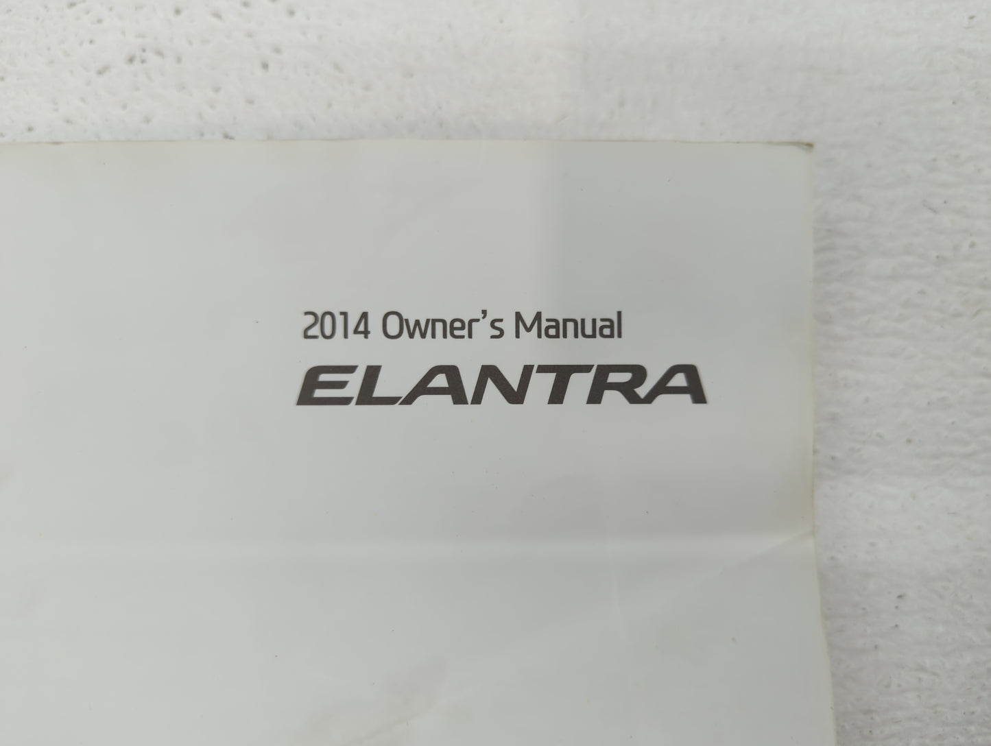2014 Hyundai Elantra Owners Manual Book Guide OEM Used Auto Parts - Oemusedautoparts1.com