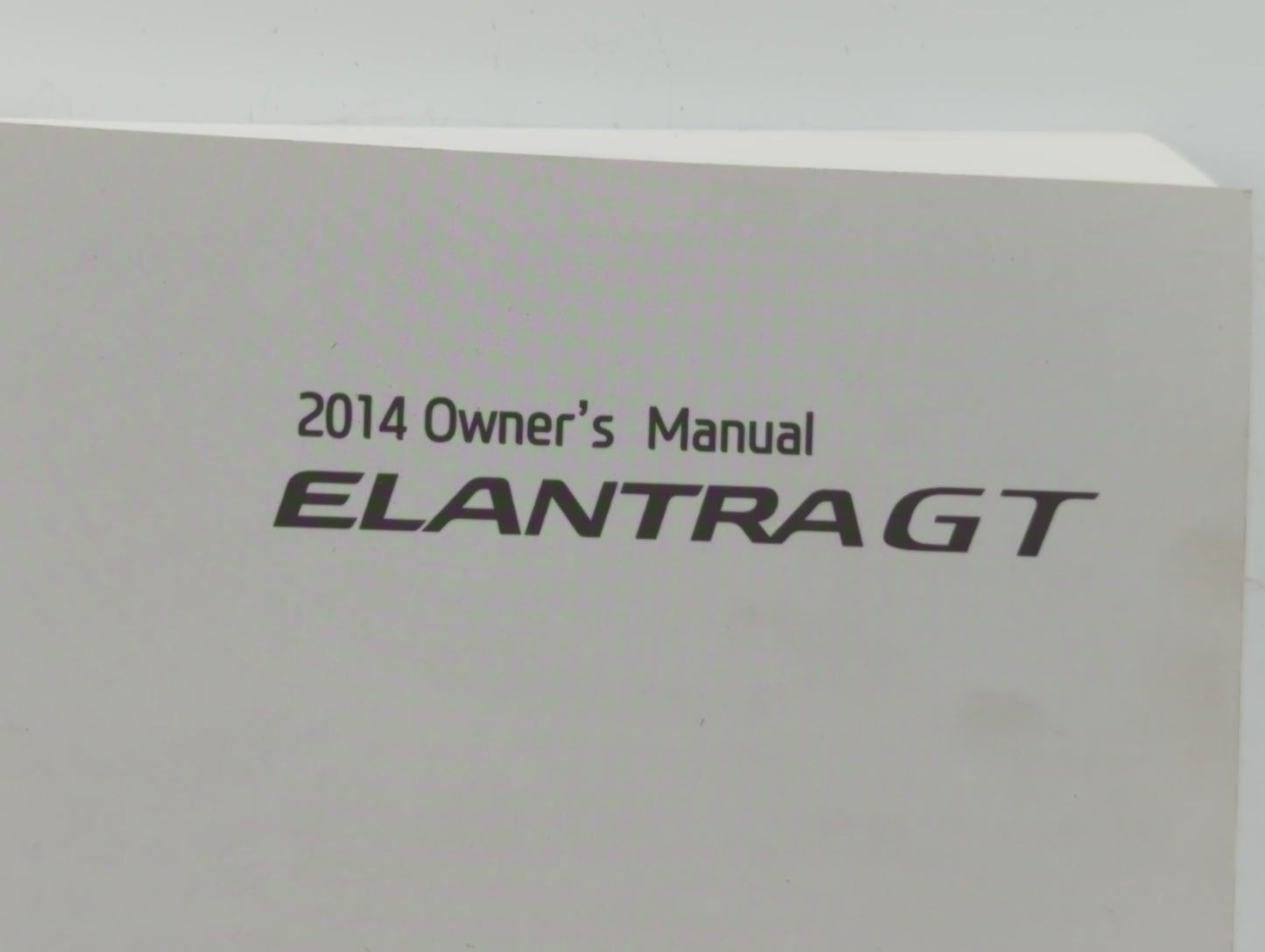 2014 Hyundai Elantra Owners Manual Book Guide OEM Used Auto Parts - Oemusedautoparts1.com