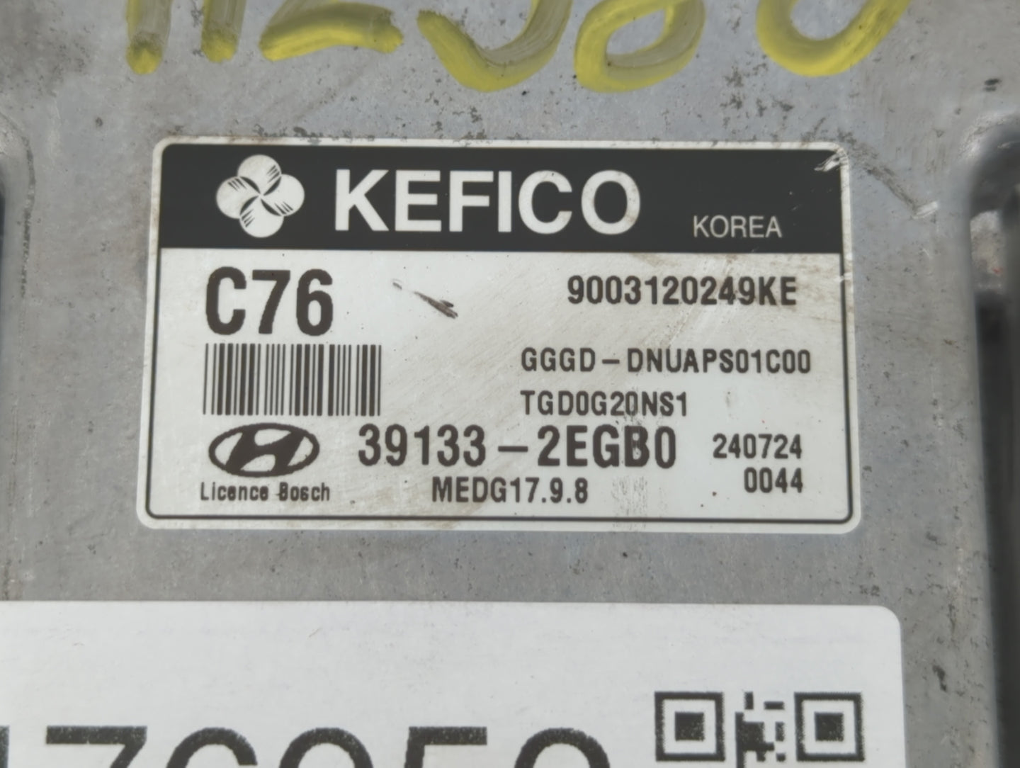 2014 Hyundai Elantra PCM Engine Control Computer ECU ECM PCU OEM P/N:39131-2EGB0 39133-2EGB0 Fits OEM Used Auto Parts - Oemu