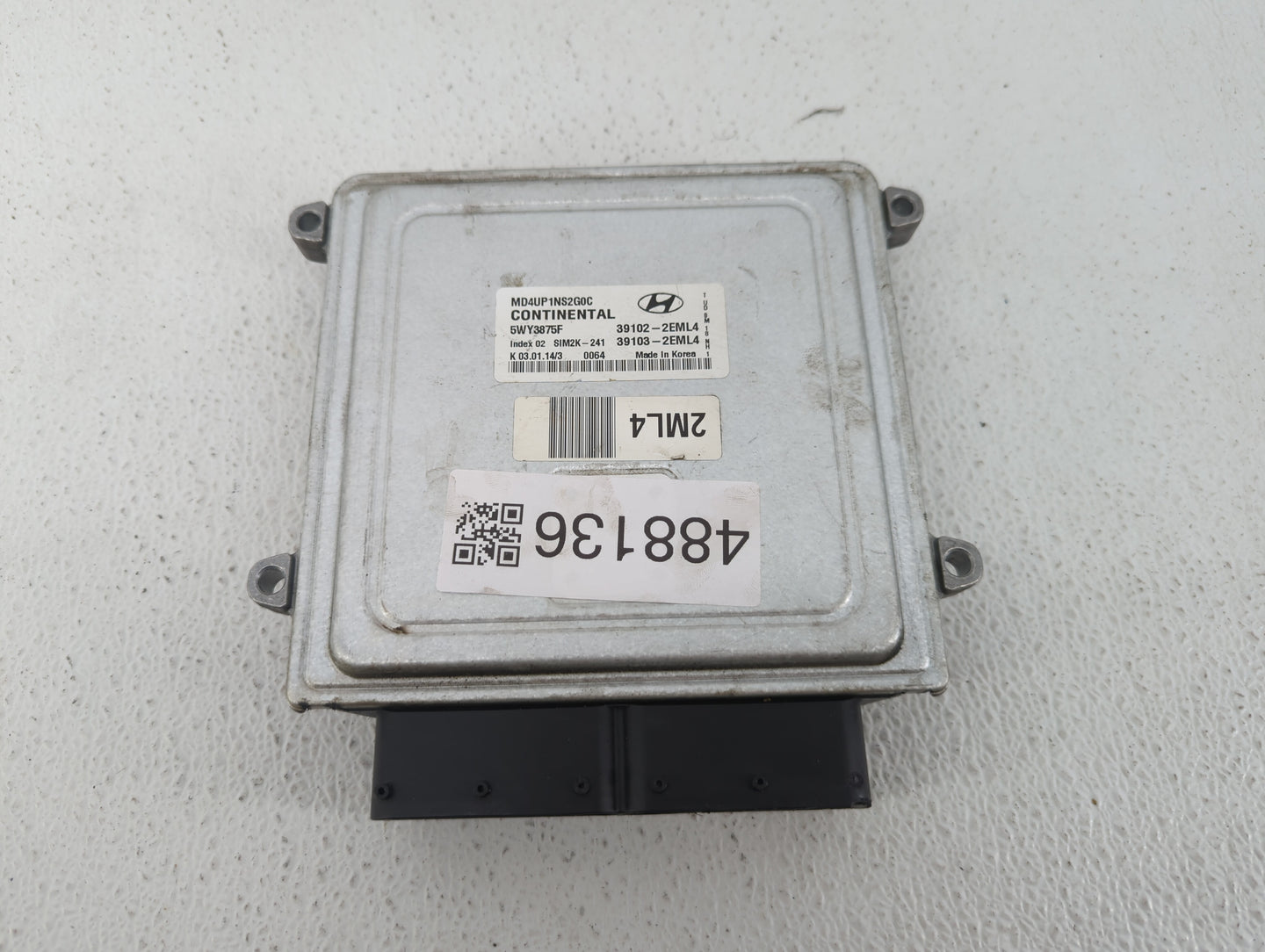 2014-2015 Hyundai Elantra PCM Engine Control Computer ECU ECM PCU OEM P/N:39103-2EML4 39102-2EML4, 39102-2EMK4 Fits Fits 201