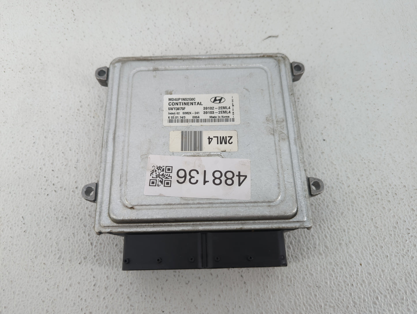 2014-2015 Hyundai Elantra PCM Engine Control Computer ECU ECM PCU OEM P/N:39103-2EML4 39102-2EML4, 39102-2EMK4 Fits Fits 201
