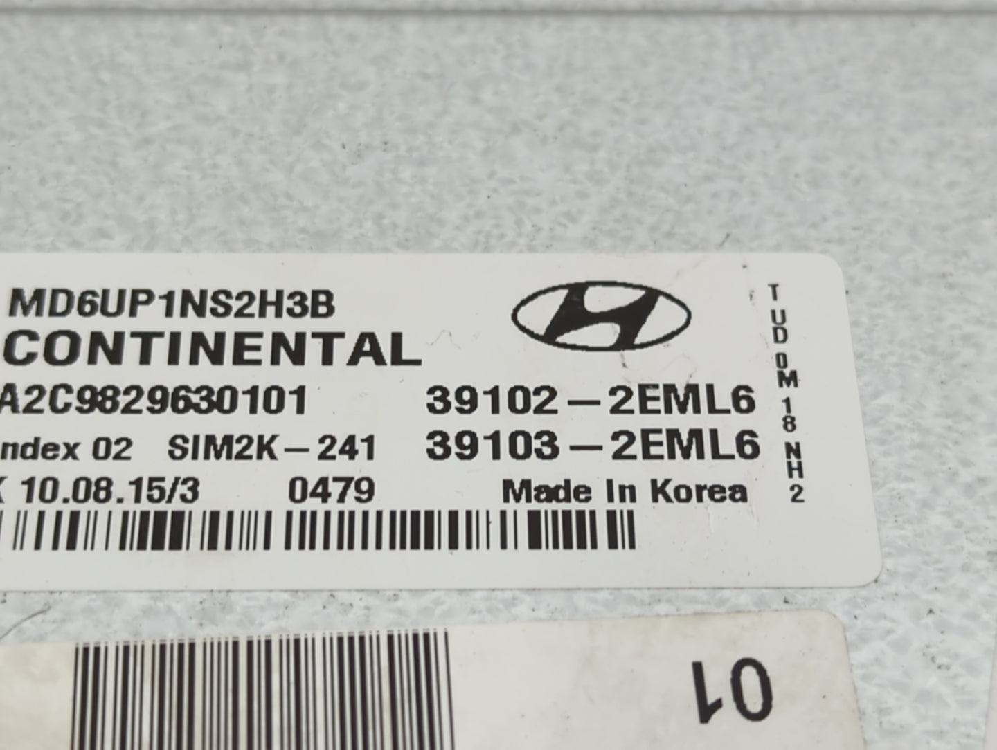 2014-2016 Hyundai Elantra PCM Engine Control Computer ECU ECM PCU OEM P/N:39103-2EML6 39102-2EML6 Fits Fits 2014 2015 2016 O