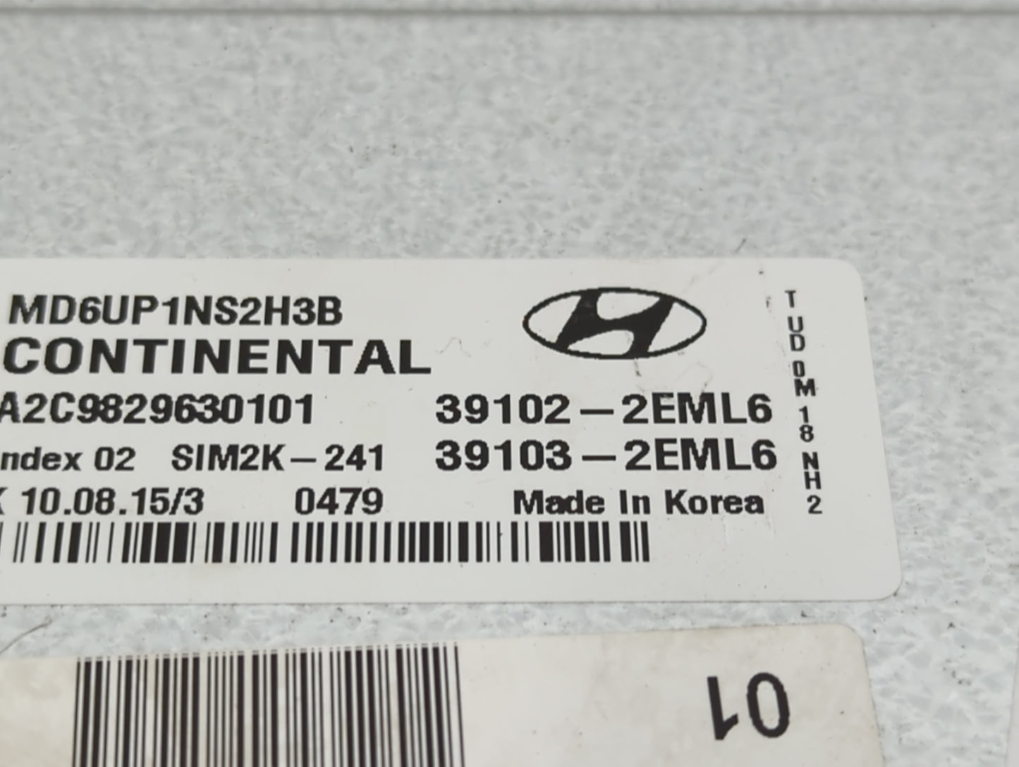 2014-2016 Hyundai Elantra PCM Engine Control Computer ECU ECM PCU OEM P/N:39103-2EML6 39102-2EML6 Fits Fits 2014 2015 2016 O