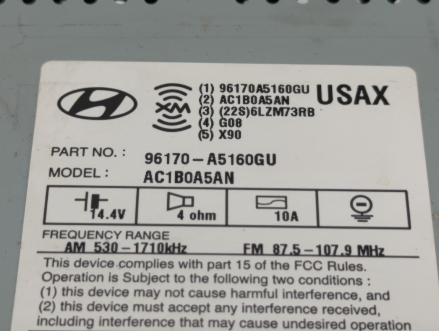 Hyundai Elantra Am Fm Cd Player Radio Receiver - Oemusedautoparts1.com