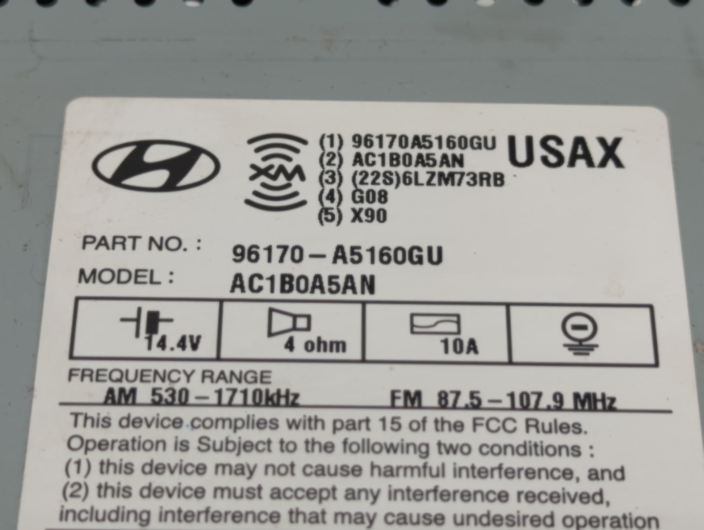 Hyundai Elantra Am Fm Cd Player Radio Receiver - Oemusedautoparts1.com