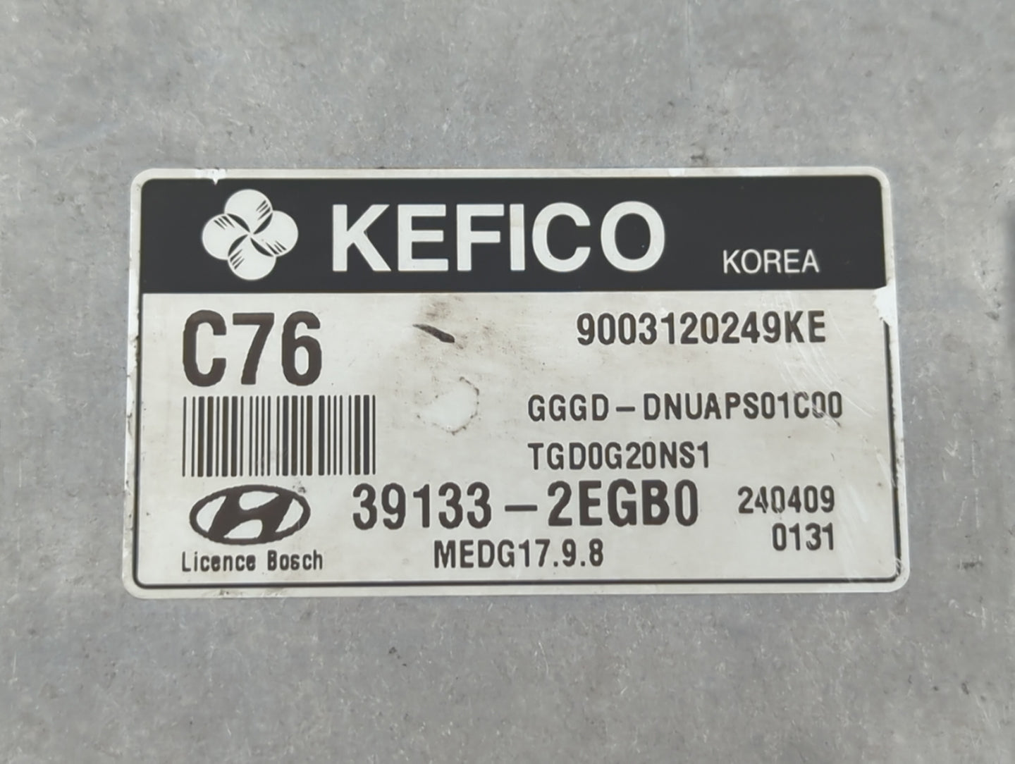 2014 Hyundai Elantra PCM Engine Control Computer ECU ECM PCU OEM P/N:39131-2EGB0 39133-2EGB0 Fits OEM Used Auto Parts - Oemu
