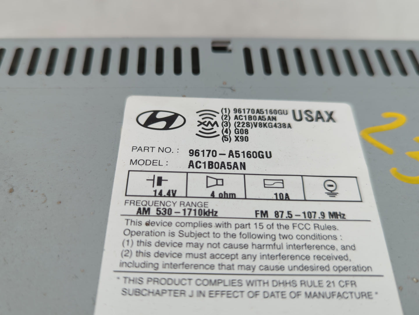 Hyundai Elantra Am Fm Cd Player Radio Receiver - Oemusedautoparts1.com