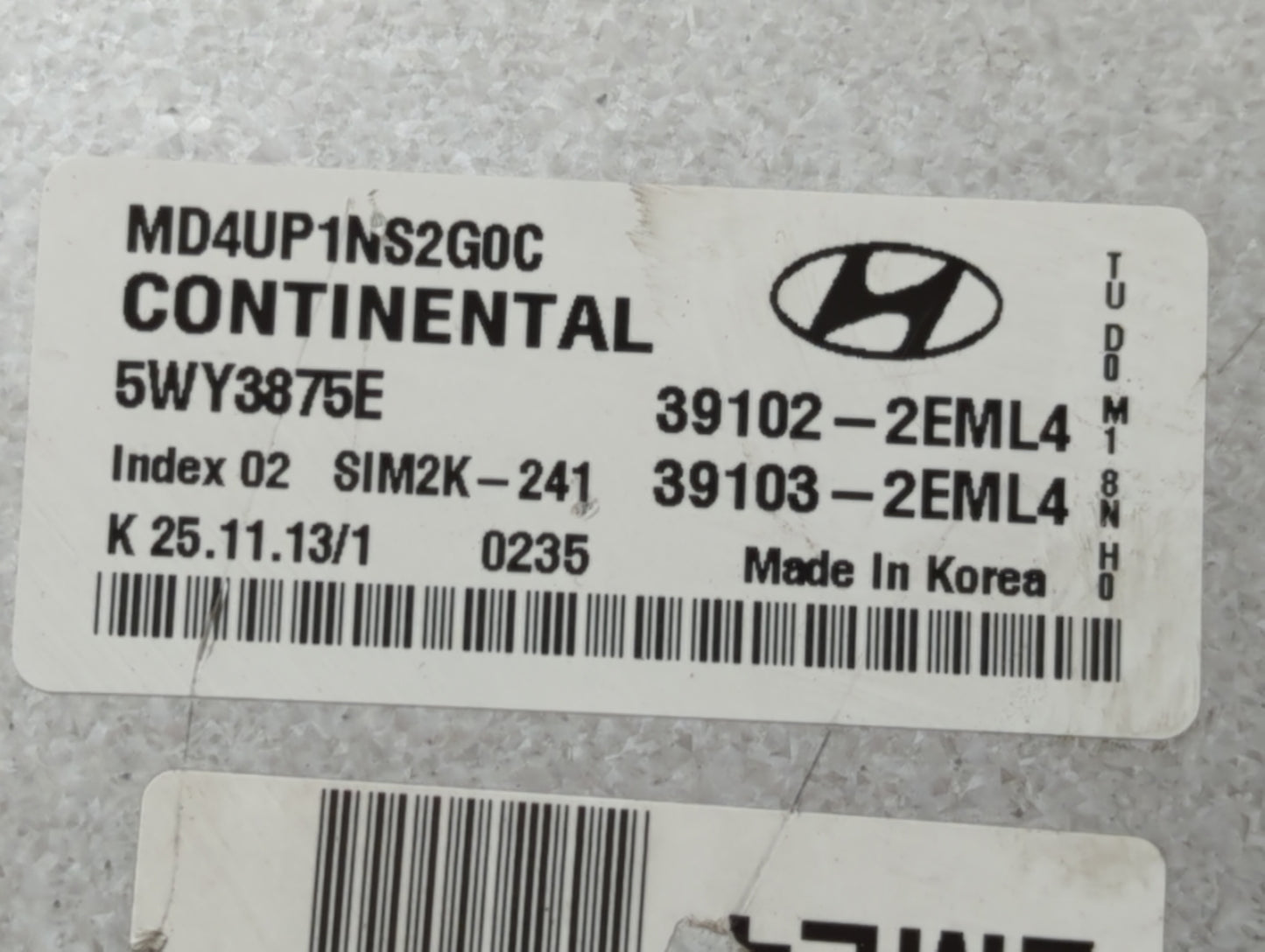 2014-2016 Hyundai Elantra PCM Engine Control Computer ECU ECM PCU OEM P/N:39131-2EMB0 39103-2EML6 Fits Fits 2014 2015 2016 O