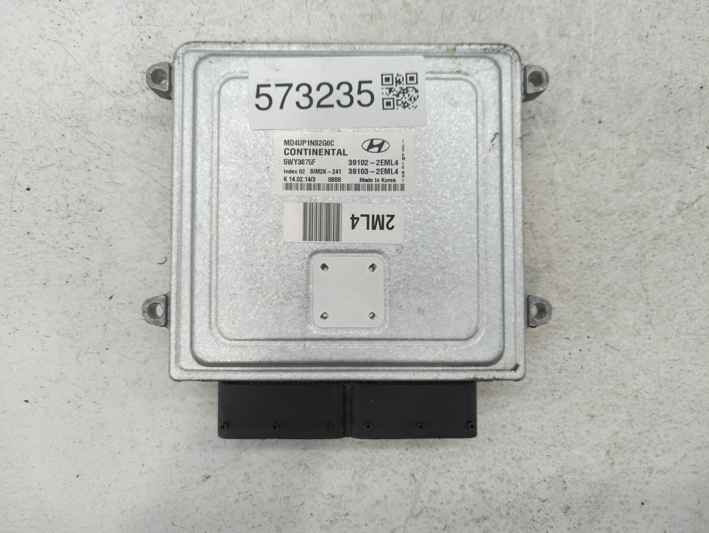 2014-2016 Hyundai Elantra PCM Engine Control Computer ECU ECM PCU OEM P/N:39102-2EML4 39103-2EML6 Fits Fits 2014 2015 2016 O