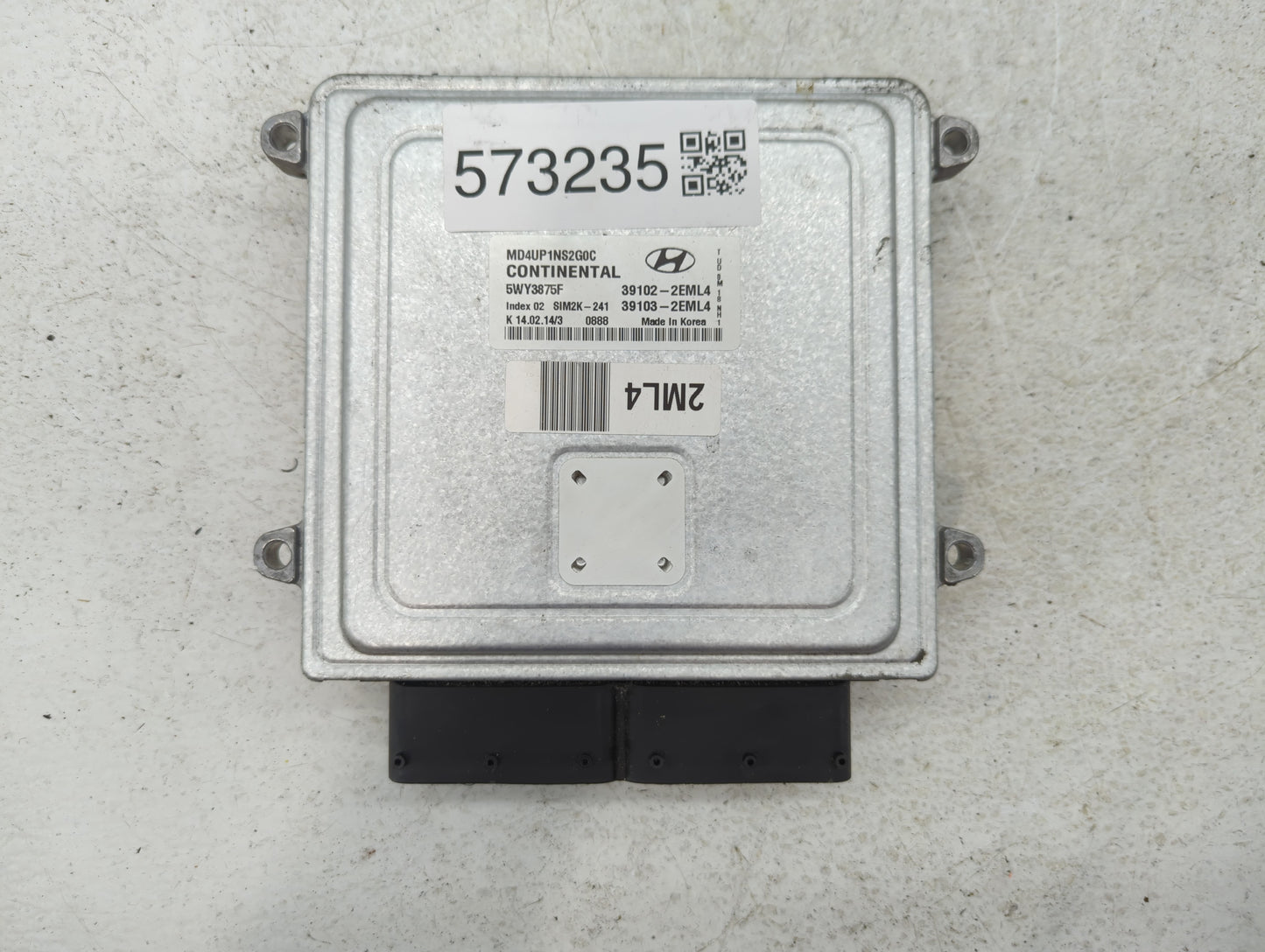 2014-2016 Hyundai Elantra PCM Engine Control Computer ECU ECM PCU OEM P/N:39102-2EML4 39103-2EML6 Fits Fits 2014 2015 2016 O