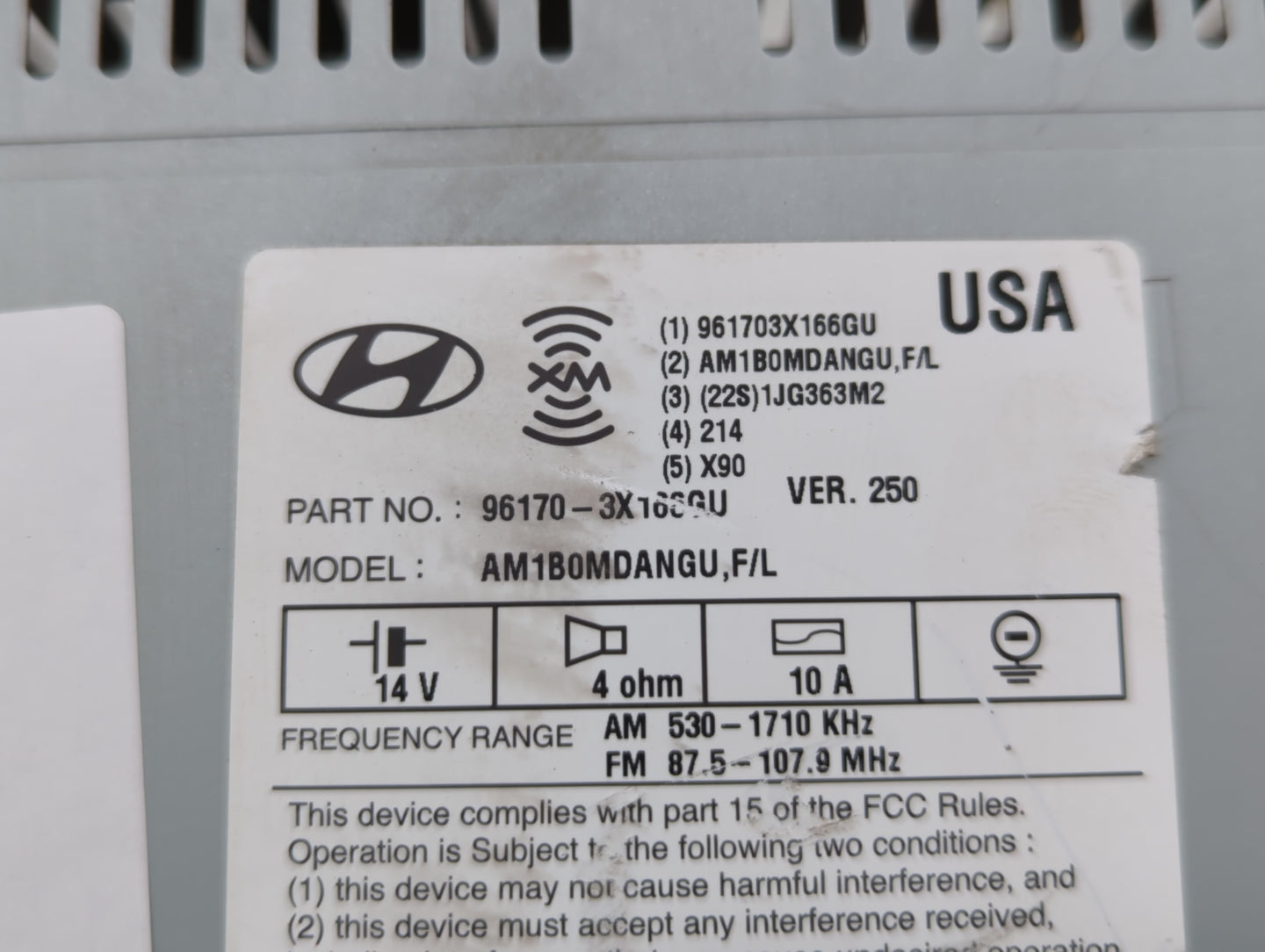 2014-2015 Hyundai Elantra Am Fm Cd Player Radio Receiver - Oemusedautoparts1.com