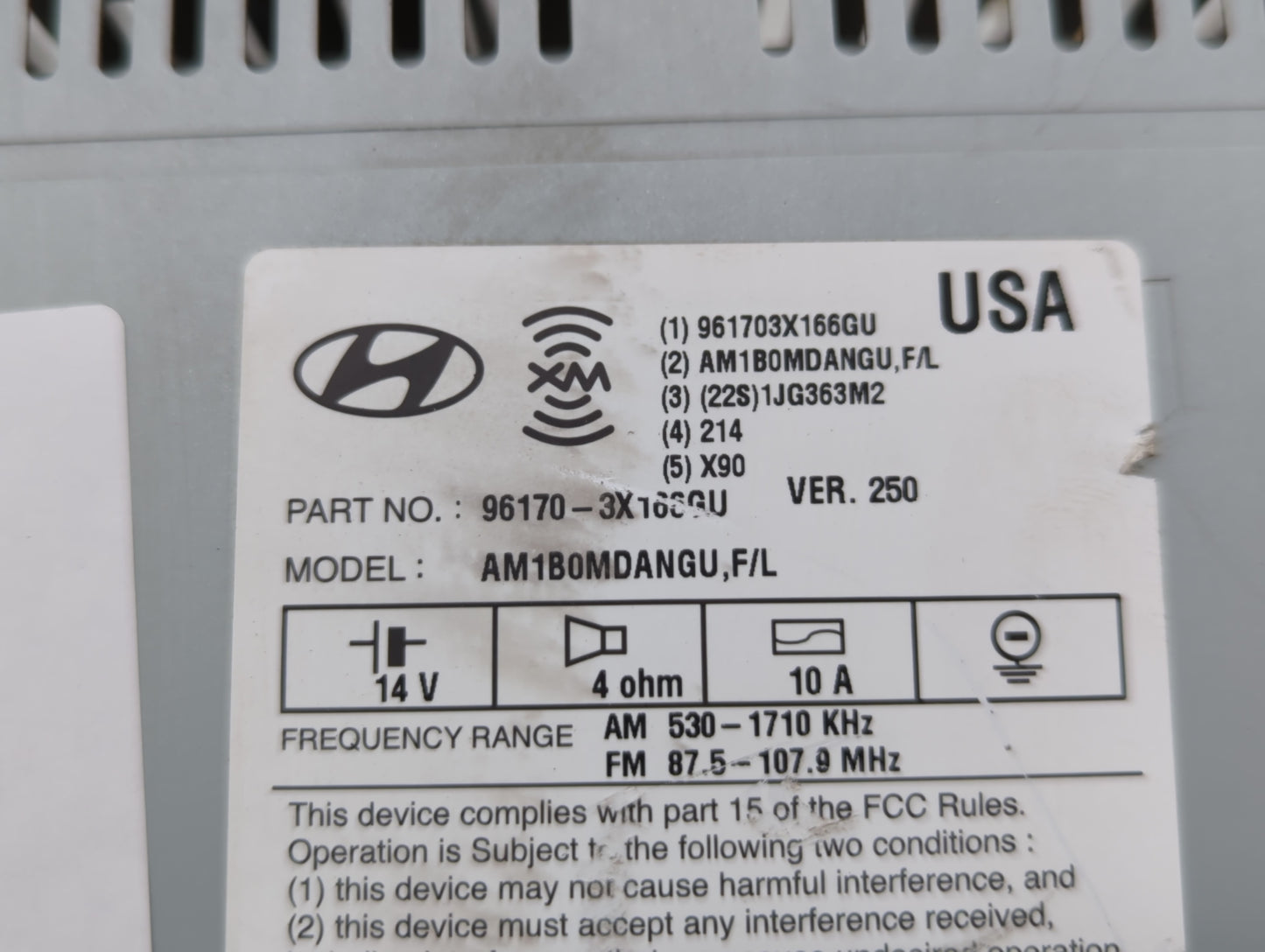 2014-2015 Hyundai Elantra Am Fm Cd Player Radio Receiver - Oemusedautoparts1.com