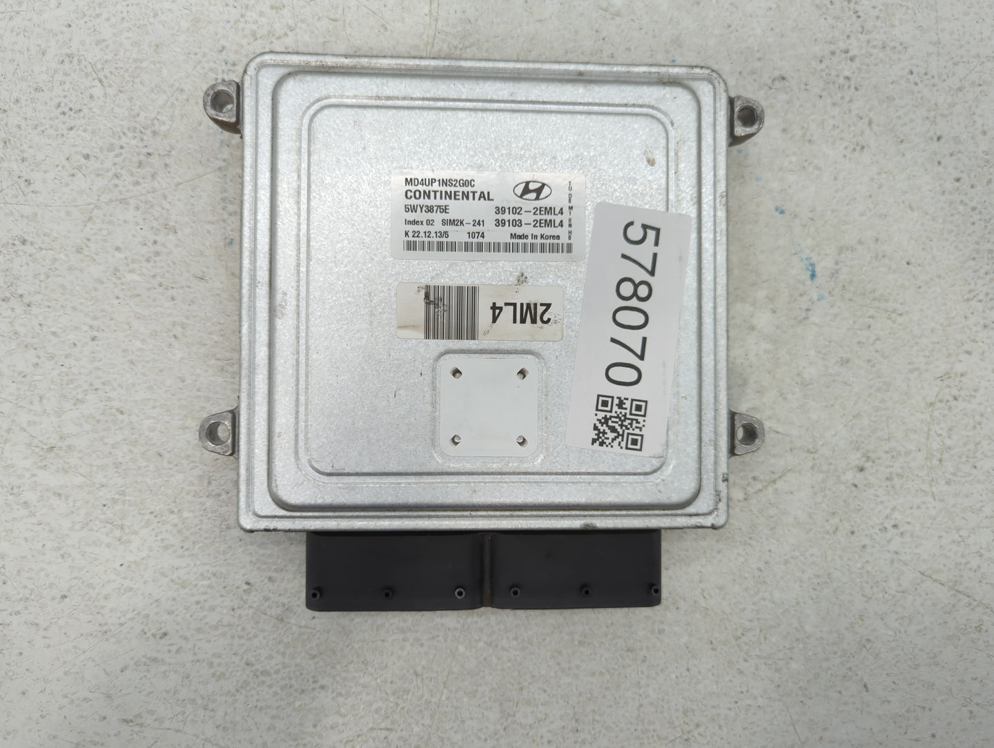 2014-2016 Hyundai Elantra PCM Engine Control Computer ECU ECM PCU OEM P/N:39102-2EML4 39103-2EML6 Fits Fits 2014 2015 2016 O