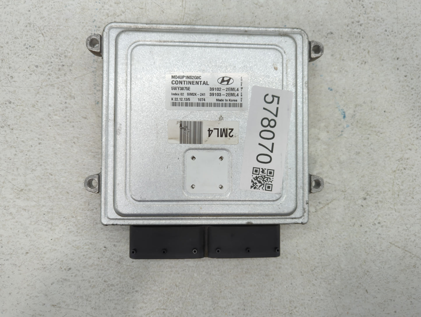 2014-2016 Hyundai Elantra PCM Engine Control Computer ECU ECM PCU OEM P/N:39102-2EML4 39103-2EML6 Fits Fits 2014 2015 2016 O
