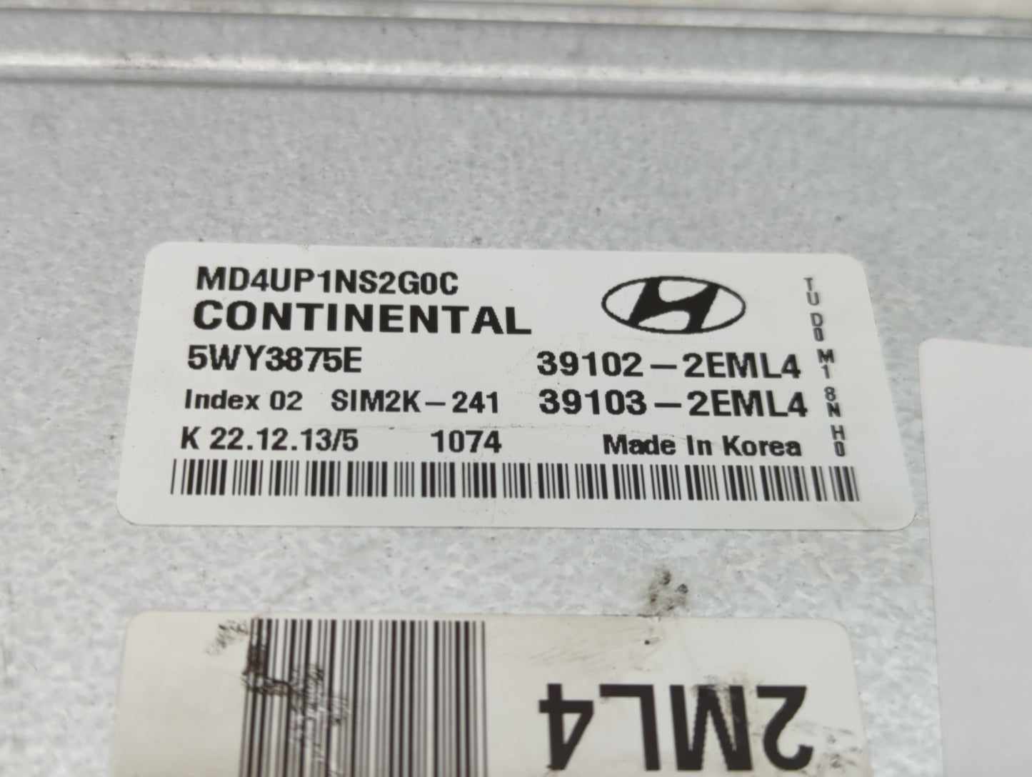 2014-2016 Hyundai Elantra PCM Engine Control Computer ECU ECM PCU OEM P/N:39102-2EML4 39103-2EML6 Fits Fits 2014 2015 2016 O