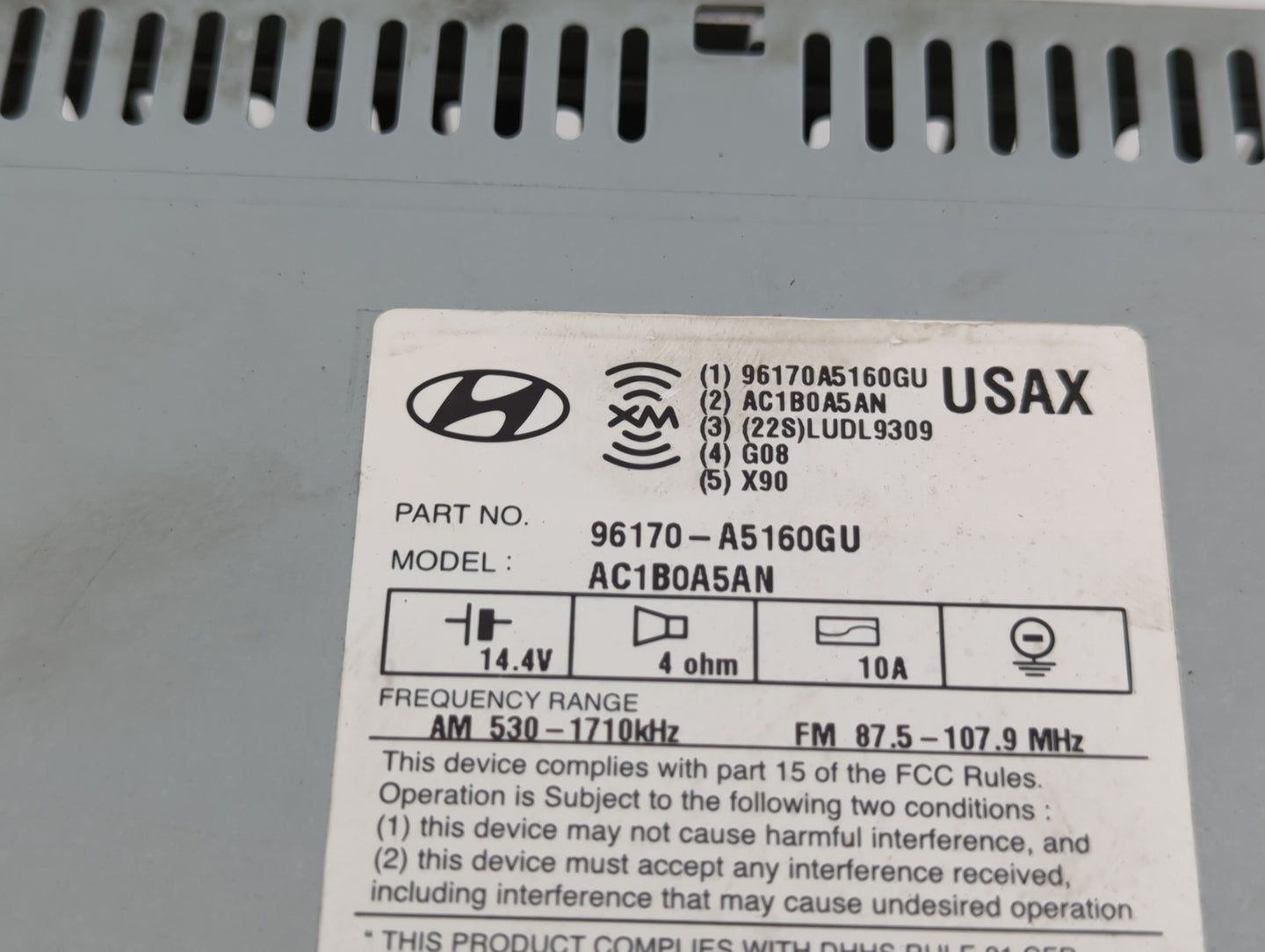 Hyundai Elantra Am Fm Cd Player Radio Receiver - Oemusedautoparts1.com