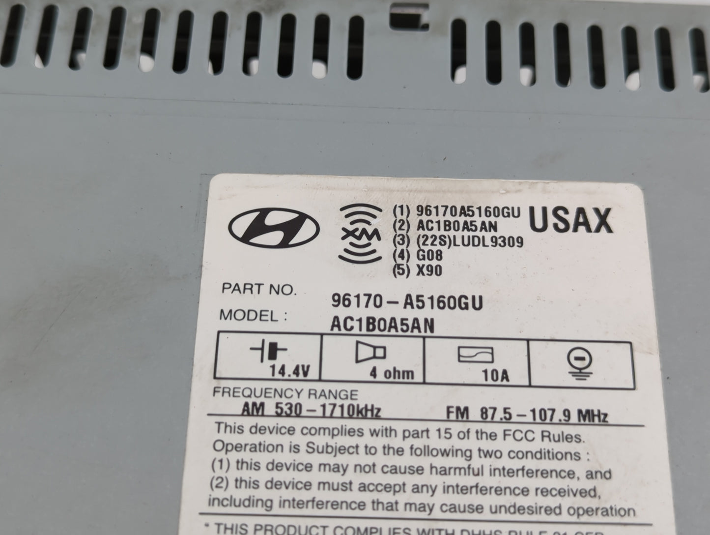 Hyundai Elantra Am Fm Cd Player Radio Receiver - Oemusedautoparts1.com