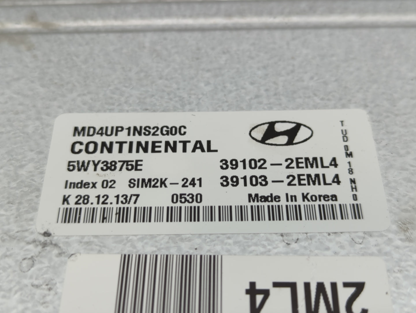 2014-2016 Hyundai Elantra PCM Engine Control Computer ECU ECM PCU OEM P/N:39102-2EML4 Fits Fits 2014 2015 2016 OEM Used Auto