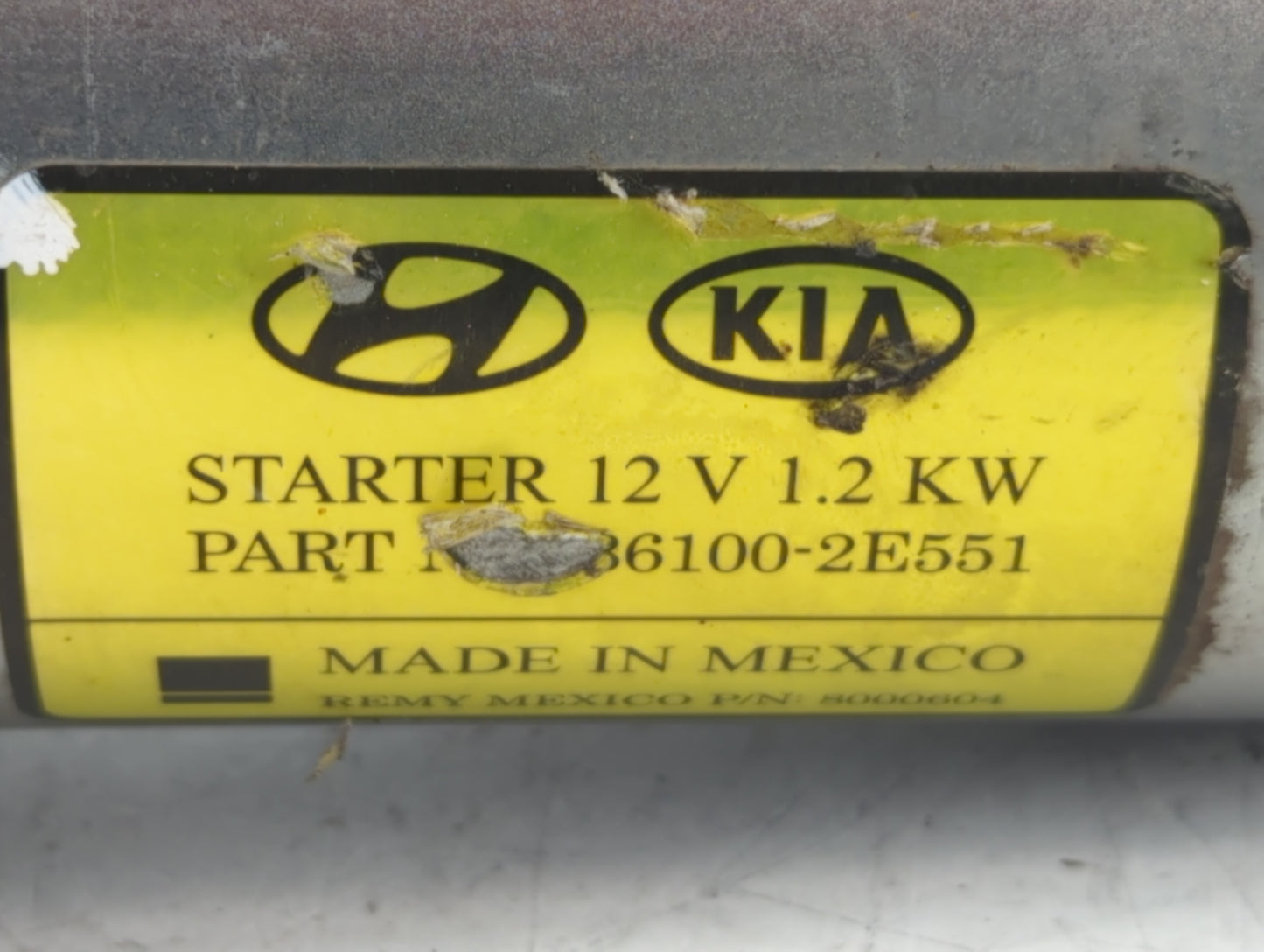 2013-2014 Hyundai Elantra Car Starter Motor Solenoid OEM P/N:36100-2E551 Fits Fits 2012 2013 2014 2015 2016 OEM Used Auto Pa
