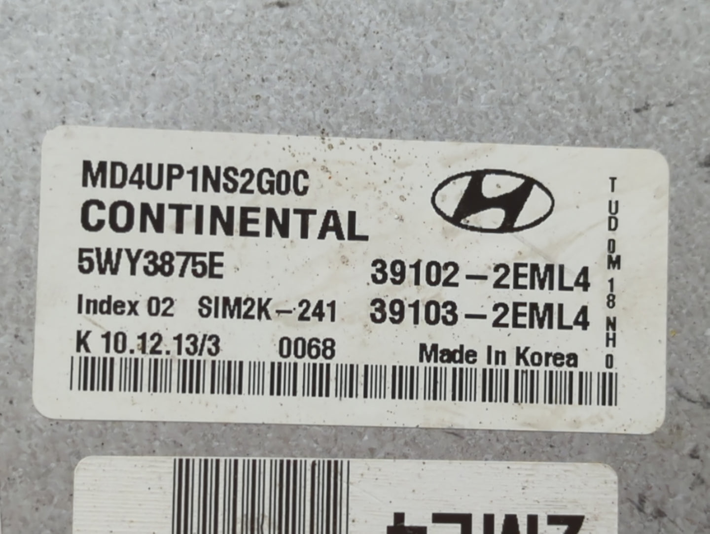 2014-2016 Hyundai Elantra PCM Engine Control Computer ECU ECM PCU OEM P/N:39102-2EML4 Fits Fits 2014 2015 2016 OEM Used Auto