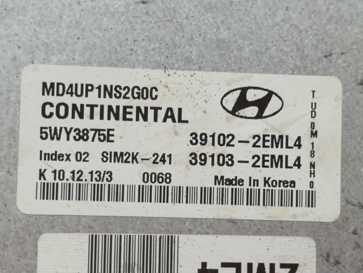 2014-2016 Hyundai Elantra PCM Engine Control Computer ECU ECM PCU OEM P/N:39102-2EML4 Fits Fits 2014 2015 2016 OEM Used Auto