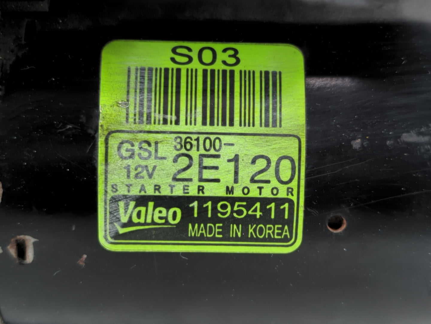 2013-2014 Hyundai Elantra Car Starter Motor Solenoid OEM P/N:36100-2E120 Fits Fits 2012 2013 2014 2015 2016 OEM Used Auto Pa