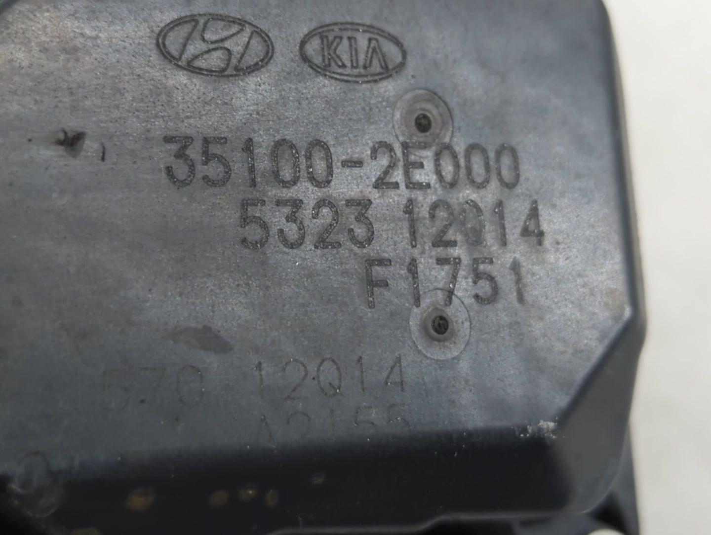 2011-2020 Hyundai Elantra Throttle Body P/N:35100-2E000 Fits Fits 2011 2012 2013 2014 2015 2016 2017 2018 2019 2020 2021 OEM