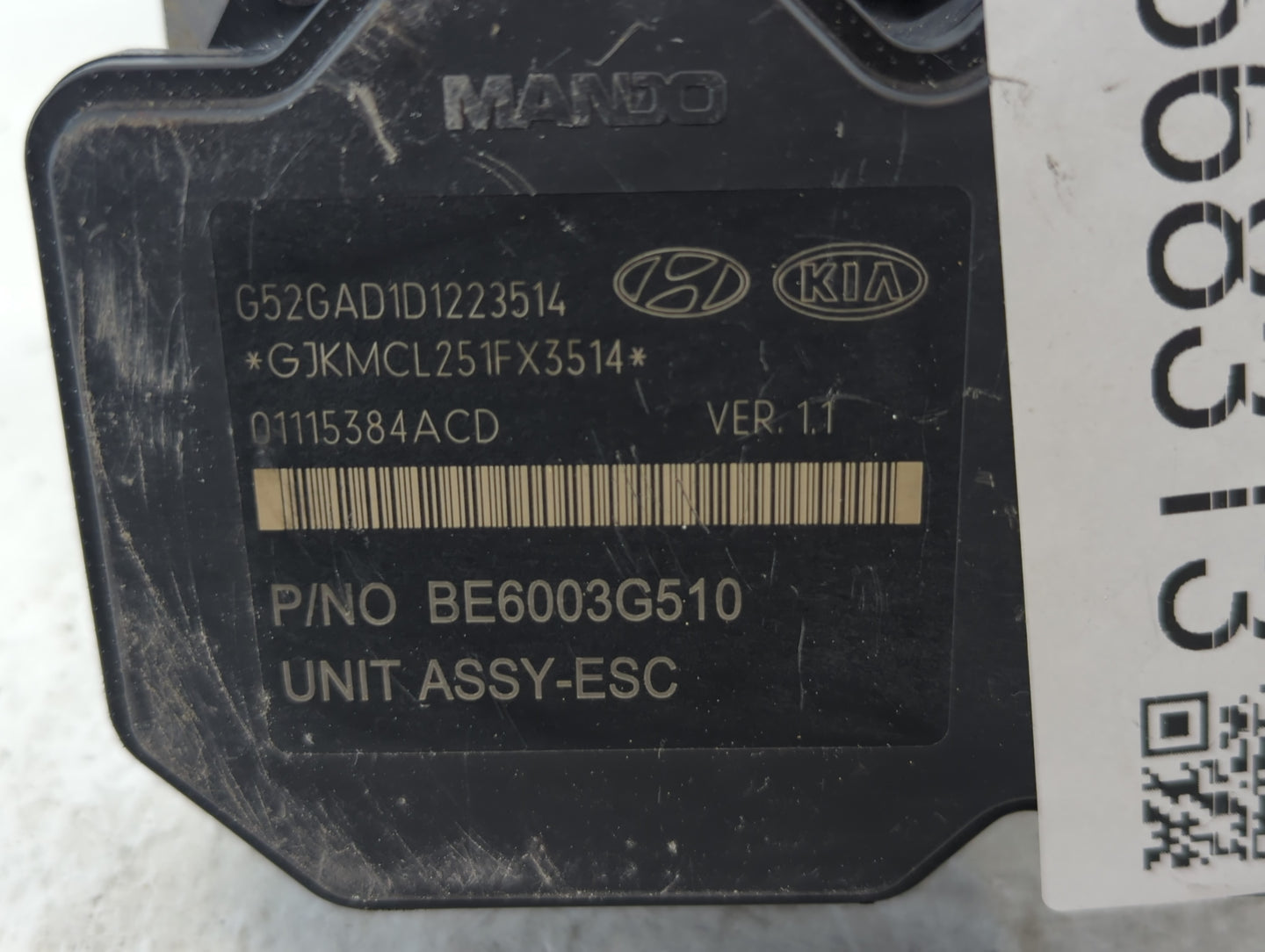 2014-2016 Hyundai Elantra ABS Pump Control Module Replacement P/N:BE6003G510 01115384ACD, G52GAD1D1223514 Fits Fits 2014 201