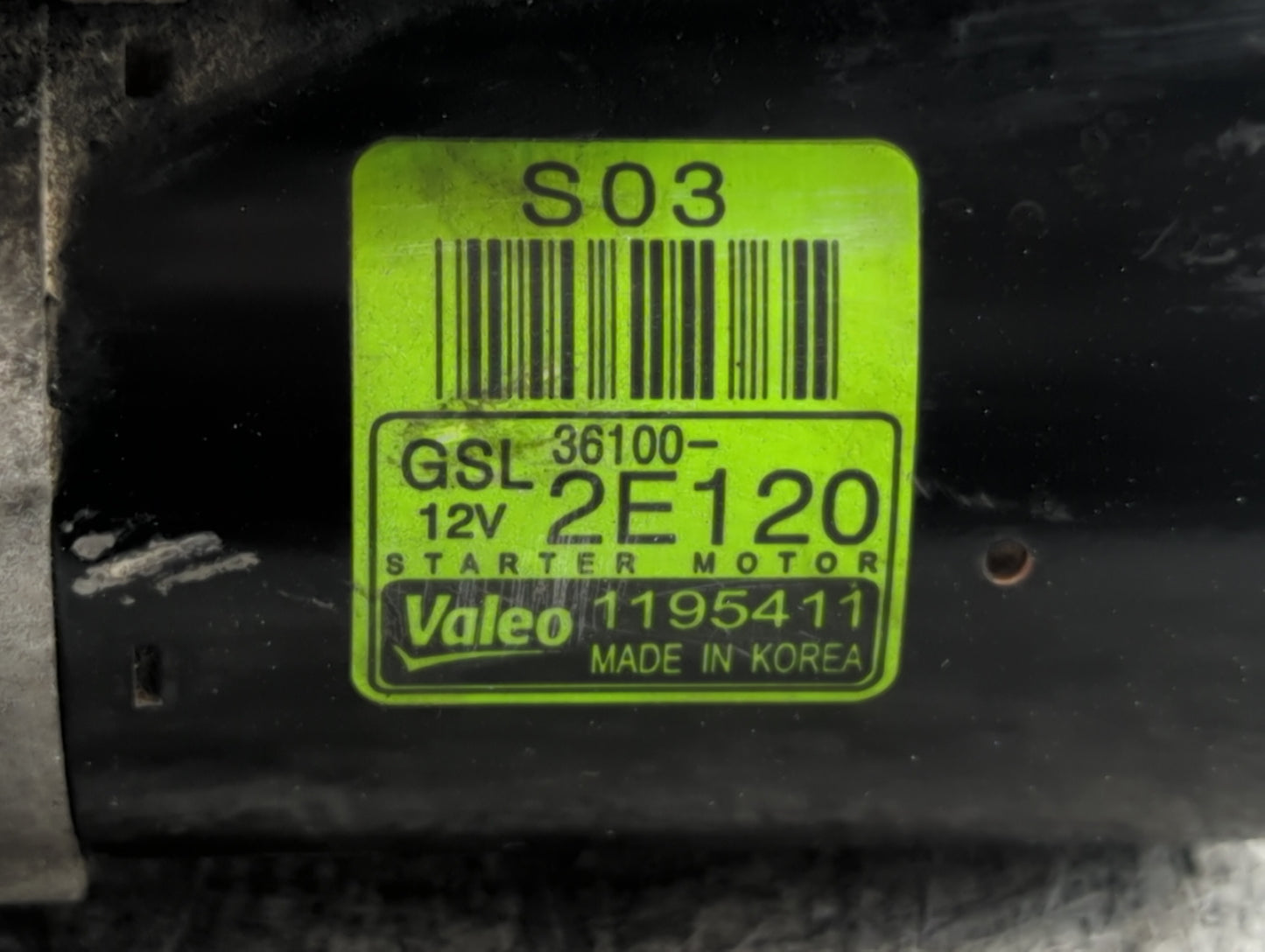2013-2020 Hyundai Elantra Car Starter Motor Solenoid OEM P/N:1209395 36100-2E120 Fits OEM Used Auto Parts - Oemusedautoparts