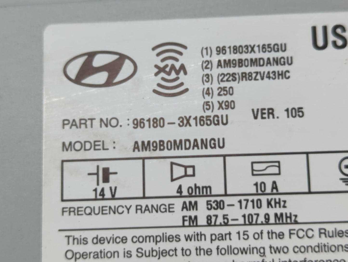 2014-2016 Hyundai Elantra Am Fm Cd Player Radio Receiver - Oemusedautoparts1.com