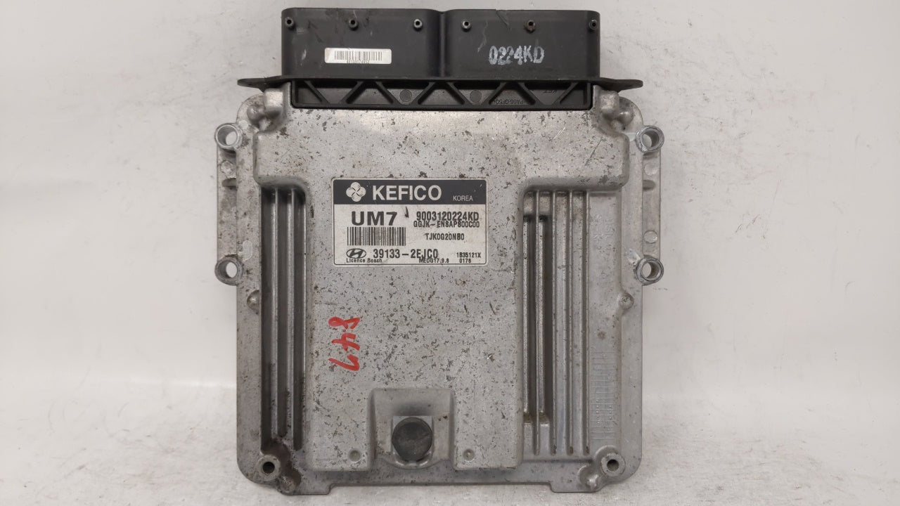 2014 Hyundai Elantra PCM Engine Control Computer ECU ECM PCU OEM P/N:39133-2EJA0 39133-2EJC0 Fits OEM Used Auto Parts - Oemu