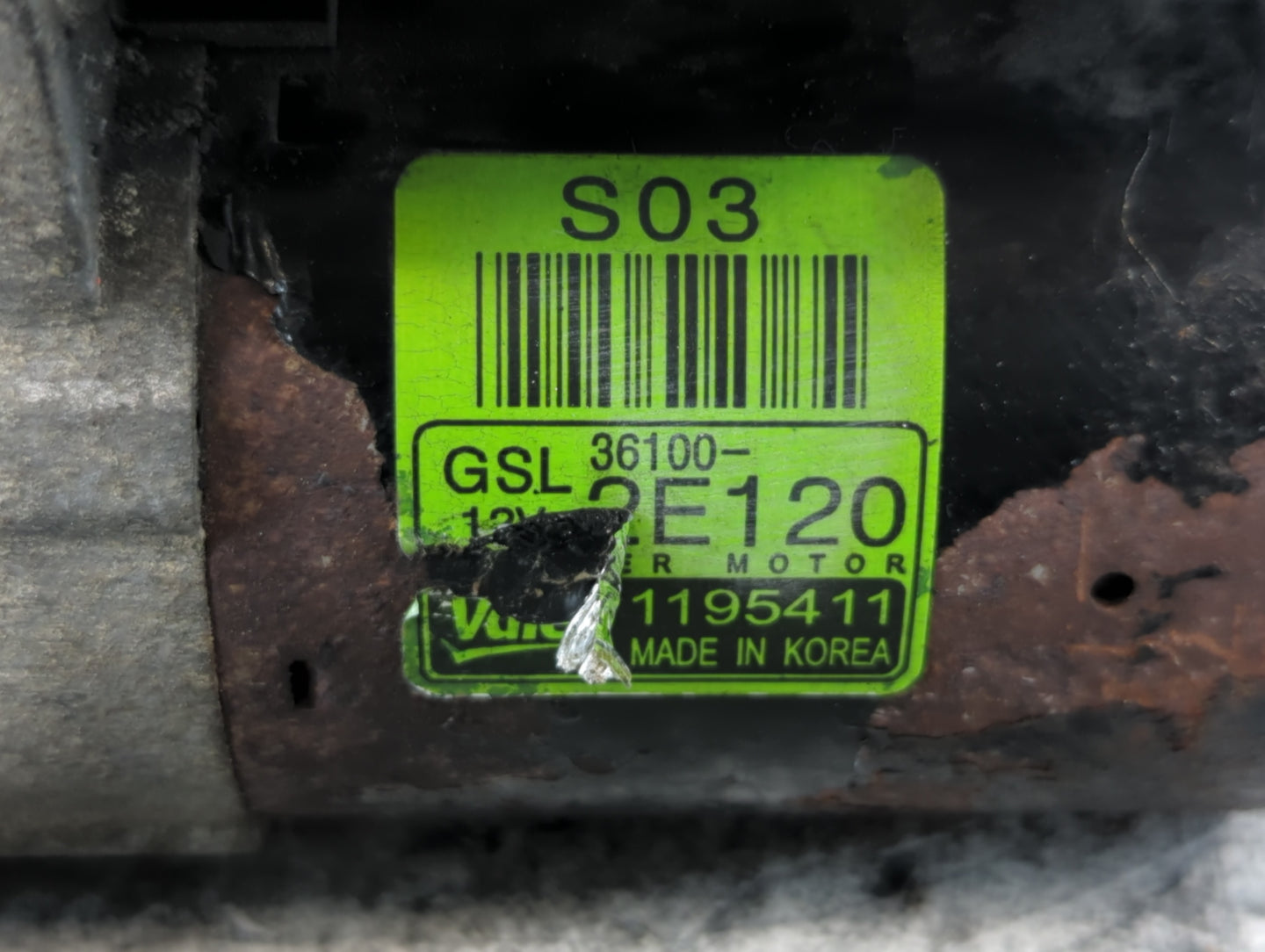 2013-2014 Hyundai Elantra Car Starter Motor Solenoid OEM P/N:36100-2E120 Fits Fits 2012 2013 2014 2015 2016 OEM Used Auto Pa