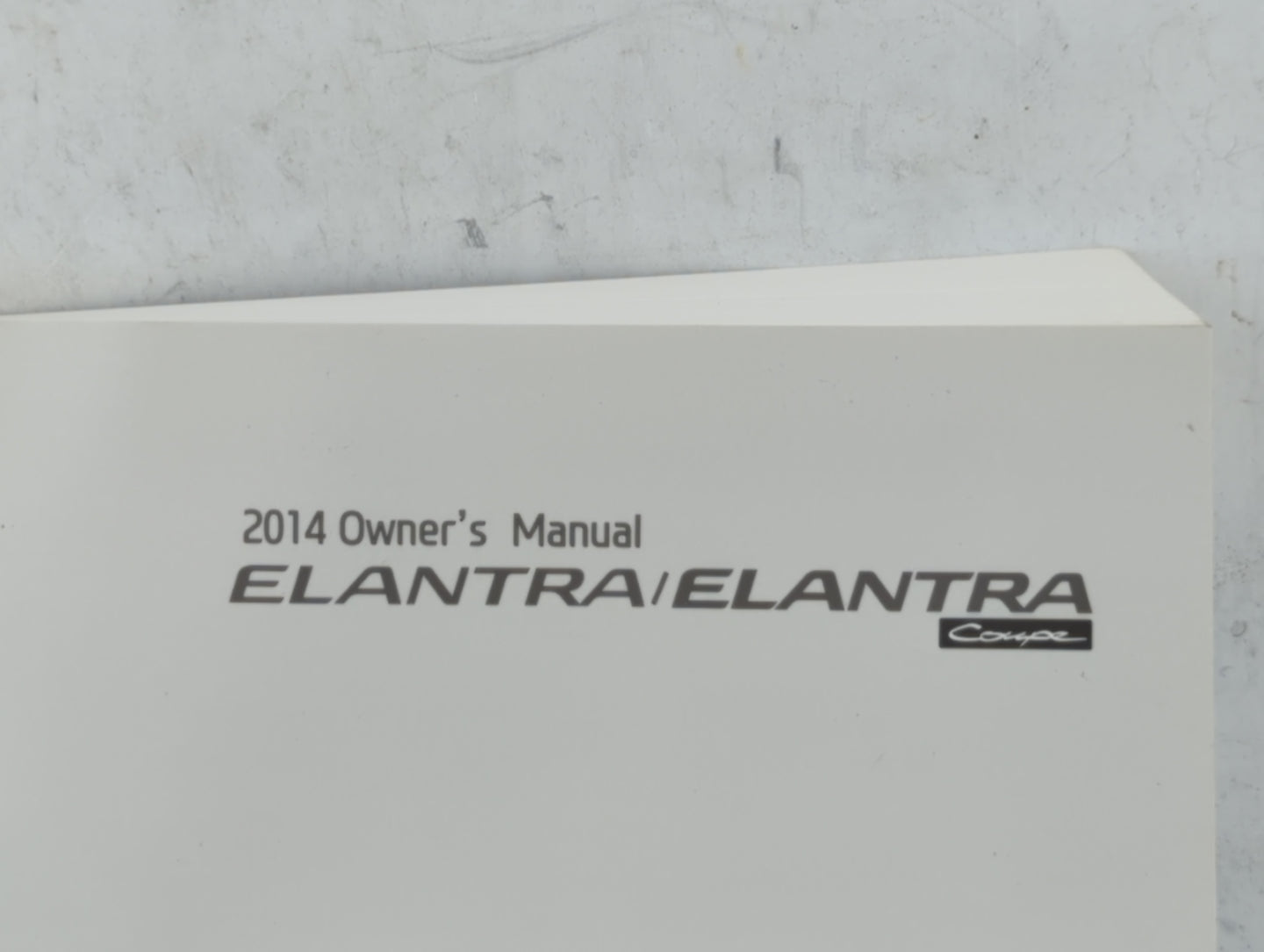 2014 Hyundai Elantra Owners Manual Book Guide P/N:E3X0-EU42E OEM Used Auto Parts - Oemusedautoparts1.com