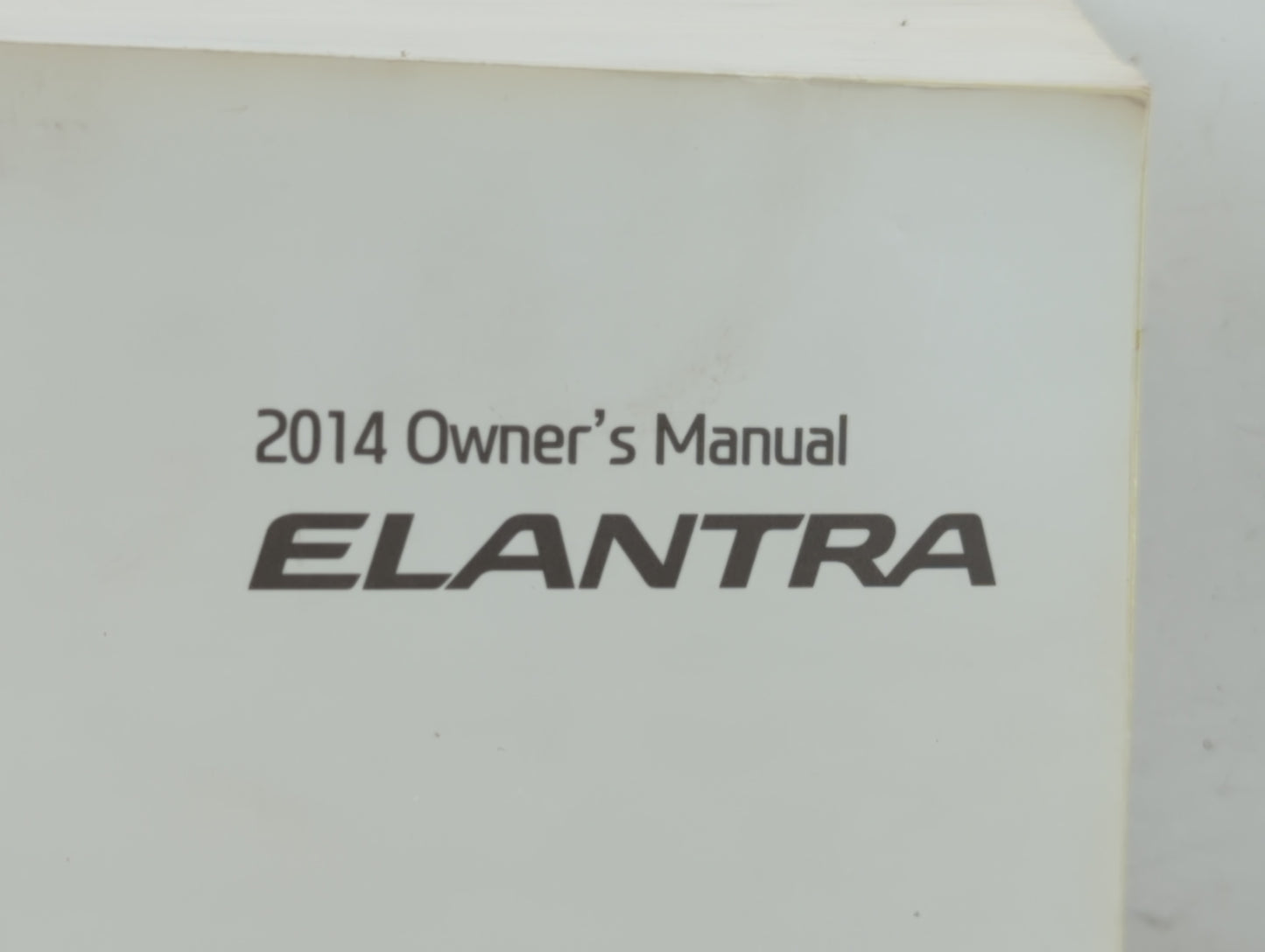 2014 Hyundai Elantra Owners Manual Book Guide P/N:A3Y0-ES43DE OEM Used Auto Parts - Oemusedautoparts1.com