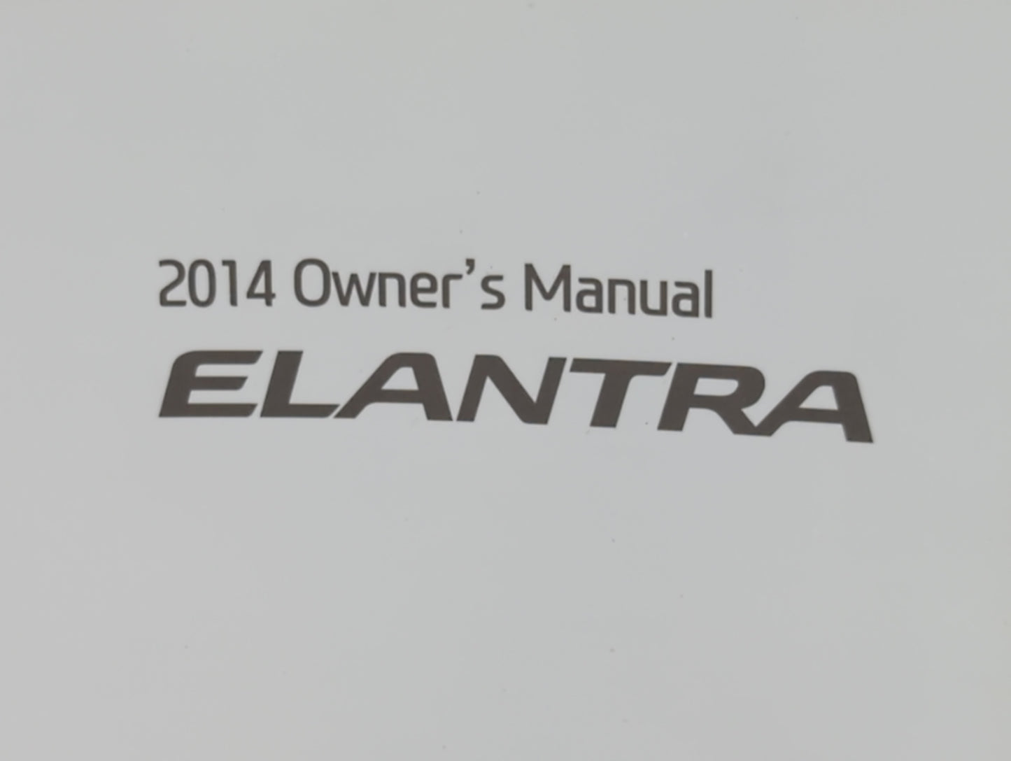 2014 Hyundai Elantra Owners Manual Book Guide P/N:A3Y0-EC43DE OEM Used Auto Parts - Oemusedautoparts1.com