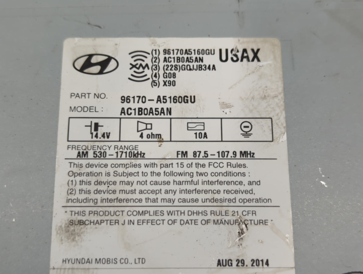 Hyundai Elantra Am Fm Cd Player Radio Receiver 735353 - Oemusedautoparts1.com