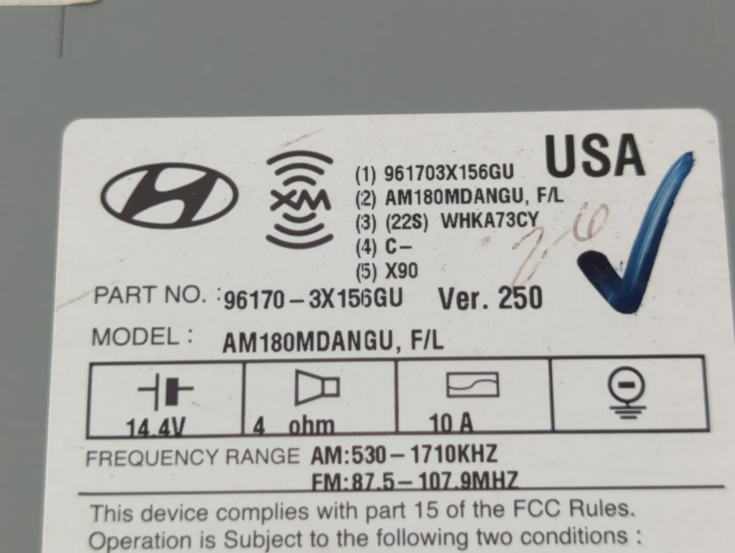 2014-2016 Hyundai Elantra Am Fm Cd Player Radio Receiver - Oemusedautoparts1.com