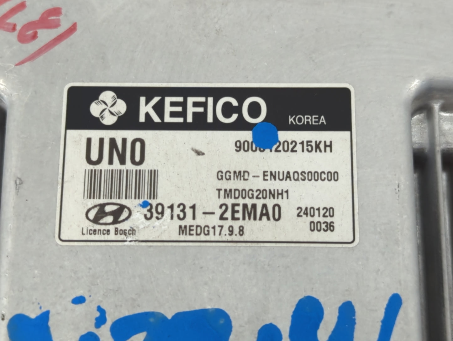 2014-2016 Hyundai Elantra PCM Engine Control Computer ECU ECM PCU OEM P/N:39131-2EMAO Fits Fits 2014 2015 2016 OEM Used Auto