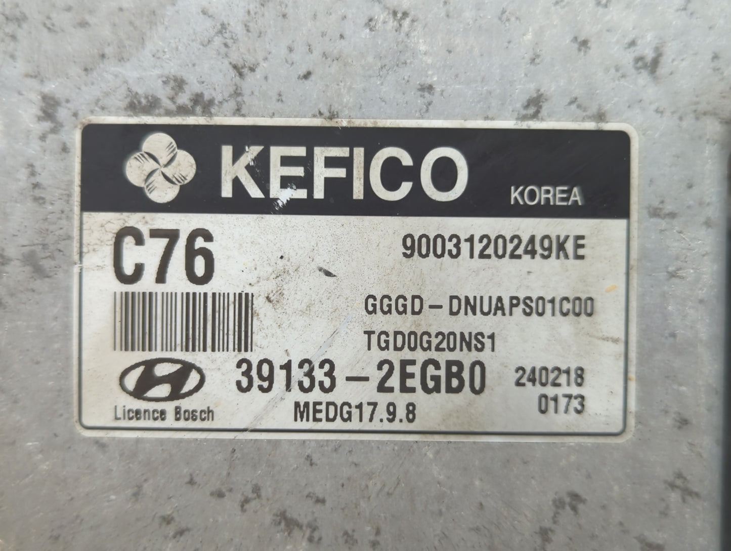 2014 Hyundai Elantra Gt PCM Engine Control Computer ECU ECM PCU OEM P/N:39131-2EGB0 39133-2EGB0 Fits OEM Used Auto Parts - O