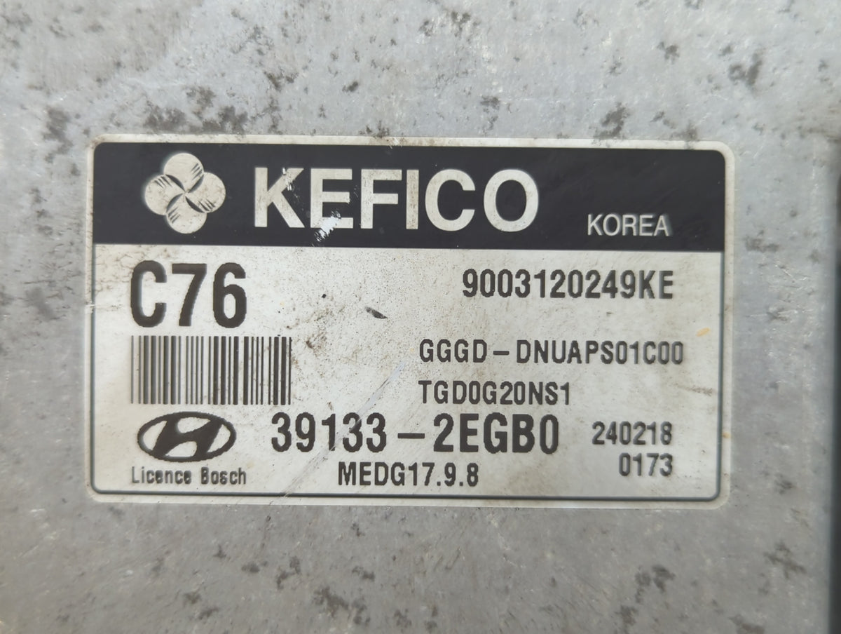 2014 Hyundai Elantra Gt PCM Engine Control Computer ECU ECM PCU OEM P/N:39131-2EGB0 39133-2EGB0 OEM Used Auto Parts - Oemuse