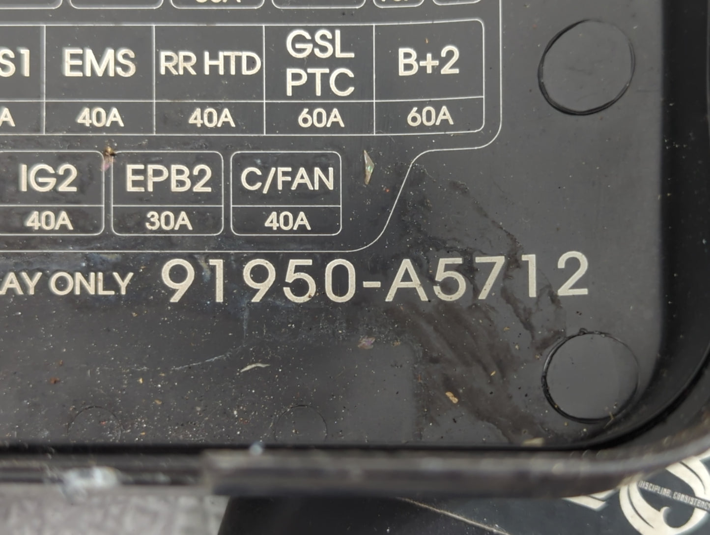 2014-2015 Hyundai Elantra Gt Fusebox Fuse Box Panel Relay Module P/N:91239A5243A 91950-A5712 Fits Fits 2014 2015 OEM Used Au