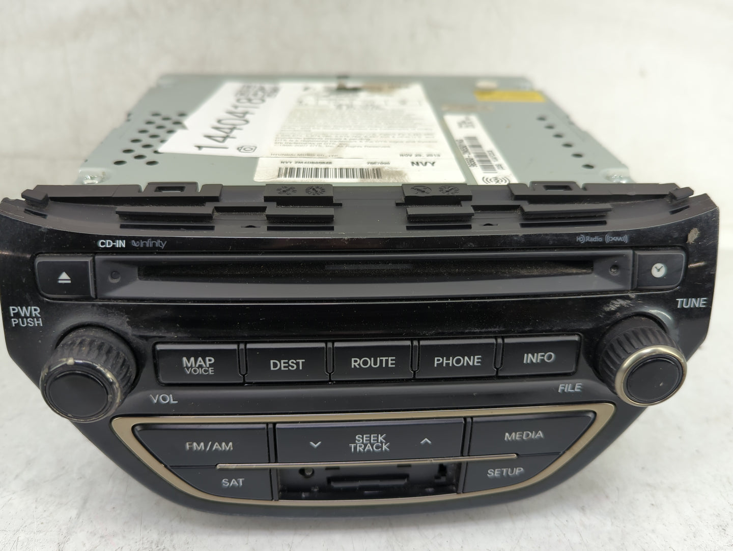 2013-2015 Hyundai Genesis Radio AM FM Cd Player Receiver Replacement Fits Fits 2013 2014 2015 OEM Used Auto Parts - Oemuseda