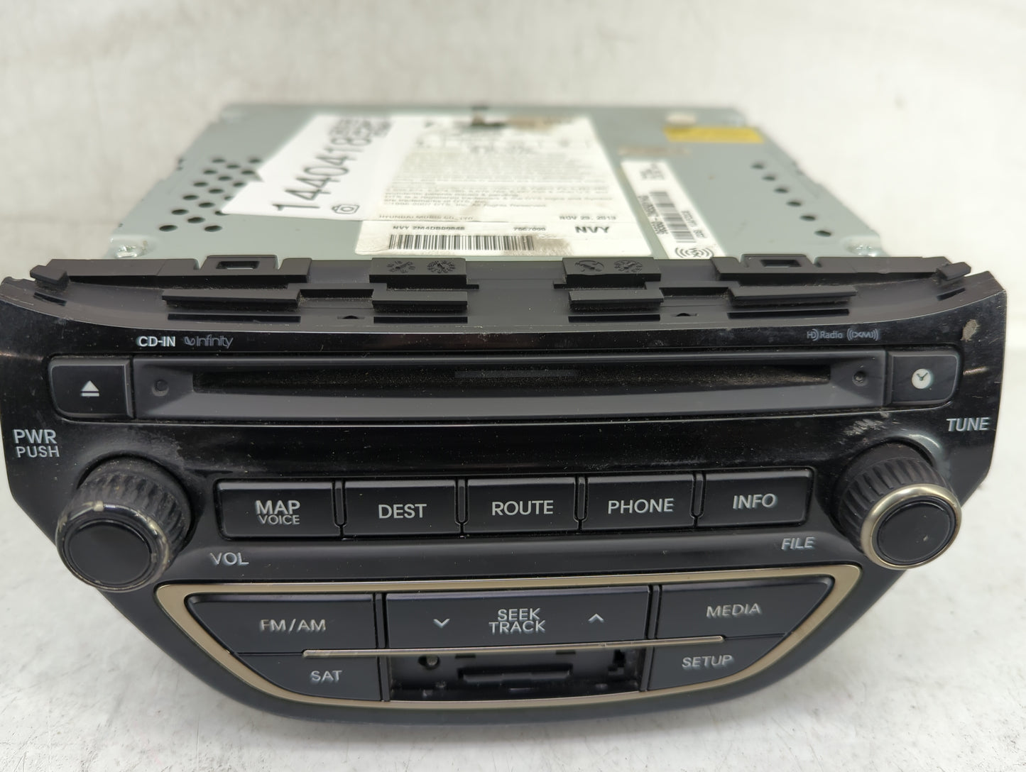 2013-2015 Hyundai Genesis Radio AM FM Cd Player Receiver Replacement Fits Fits 2013 2014 2015 OEM Used Auto Parts - Oemuseda
