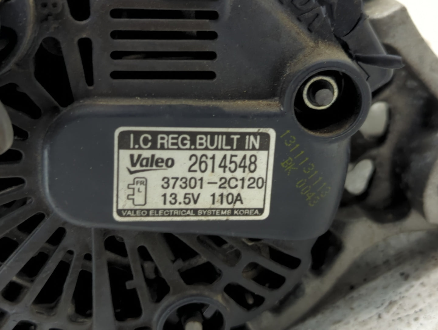 2013-2014 Hyundai Genesis Alternator Replacement Generator Charging Assembly Engine OEM P/N:37301-2C120 Fits Fits 2013 2014 