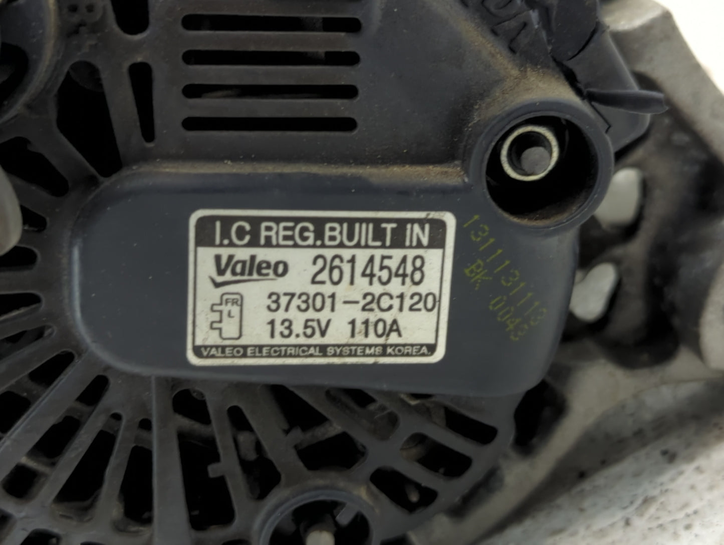 2013-2014 Hyundai Genesis Alternator Replacement Generator Charging Assembly Engine OEM P/N:37301-2C120 Fits Fits 2013 2014 