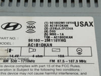 2014-2015 Hyundai Genesis Radio AM FM Cd Player Receiver Replacement P/N:96180-2M118YHG Fits Fits 2014 2015 OEM Used Auto Pa